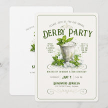 Água de Festa Moderna de Derby Aquarela Mint Julep