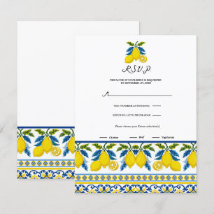 Convite Água de Limão Amarelo Azul Aquarela Mediterrâneo R