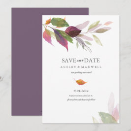 Convite Água-forte Folhas Caem Noivado Casamento Salve A D