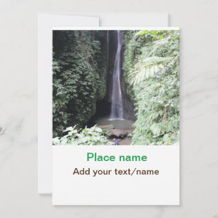 Convite água oceano praia foto adicionar nome texto local