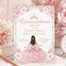 Convite Água Rosa Dourada Tiara
