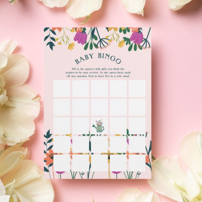 Convite Água Rosa Pode Blogar Jogo De Bingo De Chá de fral (Criador carregado)