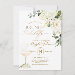 Convite Água-tinta Rosas de Alabastro Brunch Bubbly