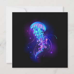 Convite Água-viva Colorida Radiante