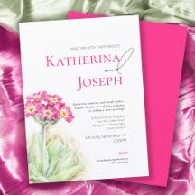 Água-viva prímula alpina rosa vertical casamento