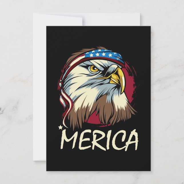 Convite Águia 4 de Julho Americano (Frente)