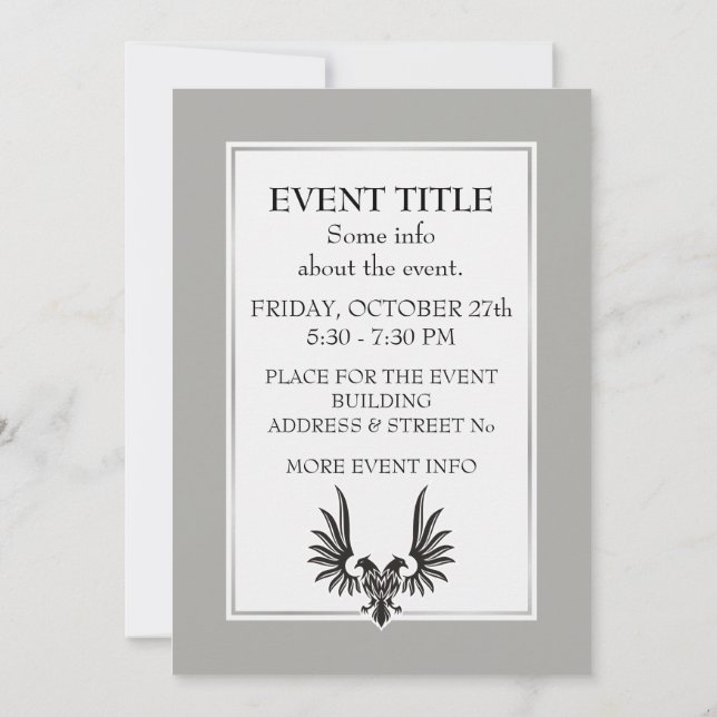 Convite Águia com duas cabeças (Verso)