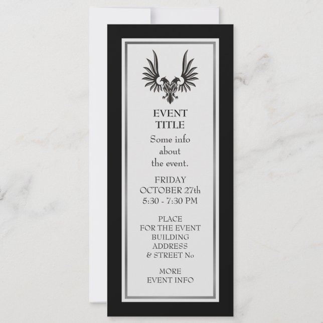 Convite Águia com duas cabeças (Verso)