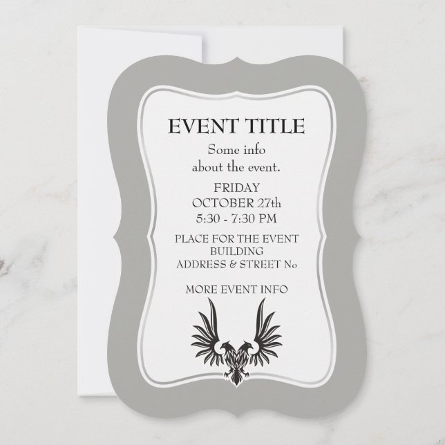 Convite Águia com duas cabeças (Verso)