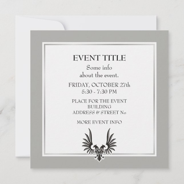 Convite Águia com duas cabeças (Verso)