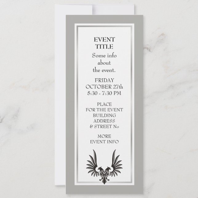 Convite Águia com duas cabeças (Verso)