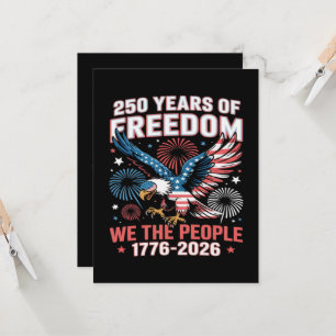 Convite Águia da Liberdade de 250 Anos Aniversário de 250