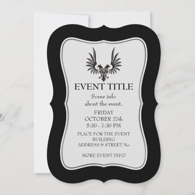 Convite Águia de duas cabeças (Verso)