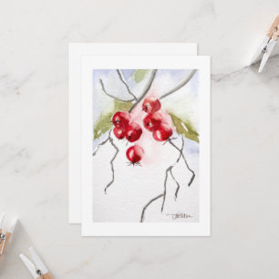 Convite Aguia de Natal em Aquarela