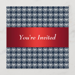 Convite Águia Patriótica da Liberdade Vermelha Branca Azul