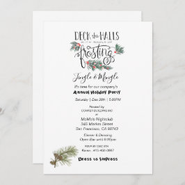 Convite Agulhas de pinheiro do Natal no Feriado Anual