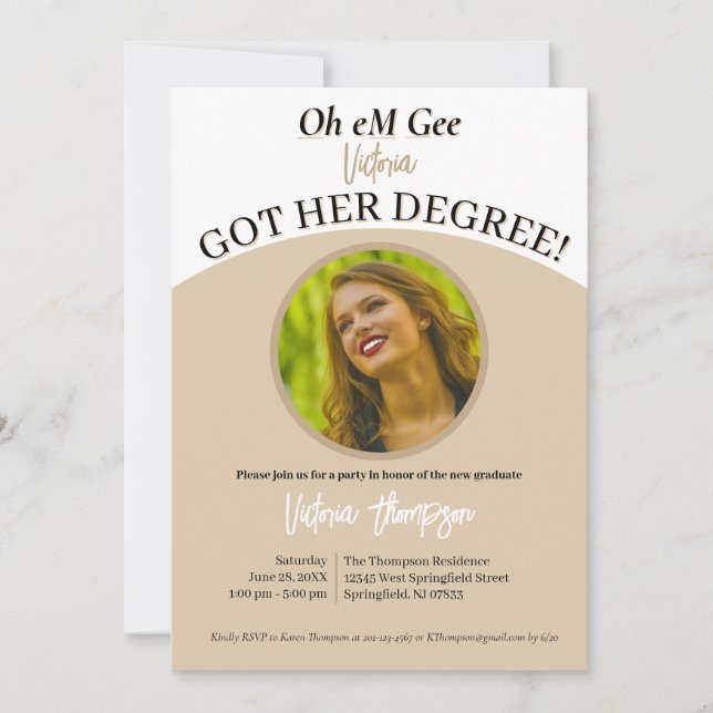 Convite Ah, meu Deus, eles se formaram! Graduação engraçad (Frente)