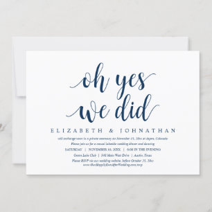 Convite Ah sim, Nós Fizemos, Jantar de Casamento Fuga Danç