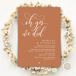 Convite Ah Sim, Nós Fizemos, Jantar de Festa de Casamento 