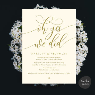 Convite Ah Sim, Nós Fizemos, Jantar de Festa de Casamento 