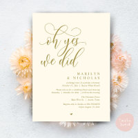 Ah, Sim, Nós Fizemos, Jantar de Festa de Casamento