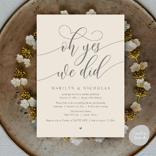 Convite Ah Sim, Nós Fizemos, Jantar de Festa de Casamento 