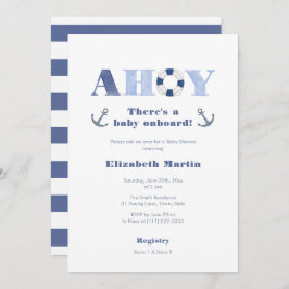Convite Ahoy Baby No Conselho Do Chá de fraldas Náutico