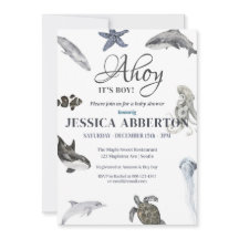 Ahoy, é um Chá de fraldas de aquarela