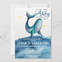 Convite Ahoy, é um Chá de fraldas náutico