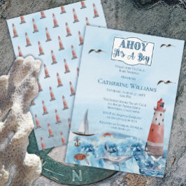 Convite Ahoy, é um guincho, o bebê do Oceano