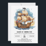 Convite Ahoy Kids Treasure Pirata Birthday<br><div class="desc">Marque uma caça ao tesouro com nosso convite para o Ahoy Kids Treasure Pirate Ahoy Ahoy. O tema alegre Ahoy, aliado a um design do mapa do tesouro, promete uma celebração cheia de aventura e alegria. Este convite personalizável e editável permite personalizar os detalhes sem esforço, garantindo uma representação personalizada...</div>
