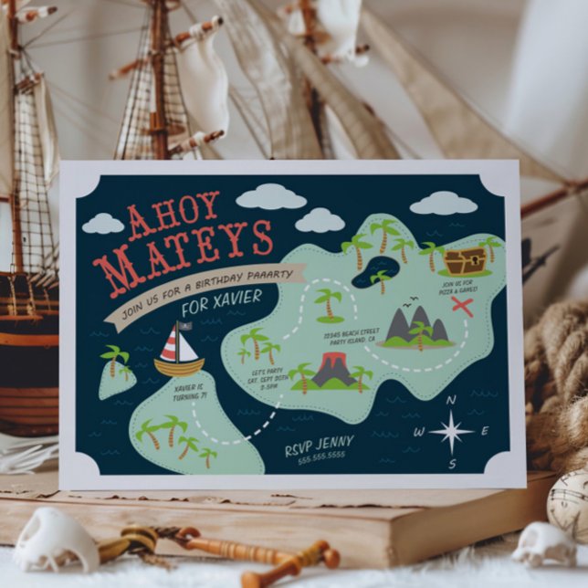 Convite Ahoy Matys Birthday Invite (Criador carregado)