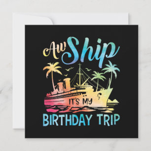 Convite Ai Navio É Minha Viagem de Aniversário