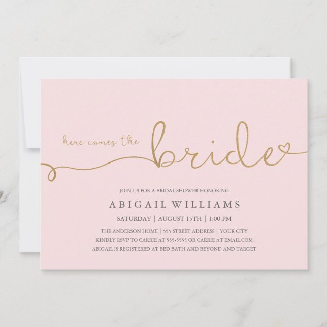 Convite Aí vem a noiva de ouro falso (Frente)