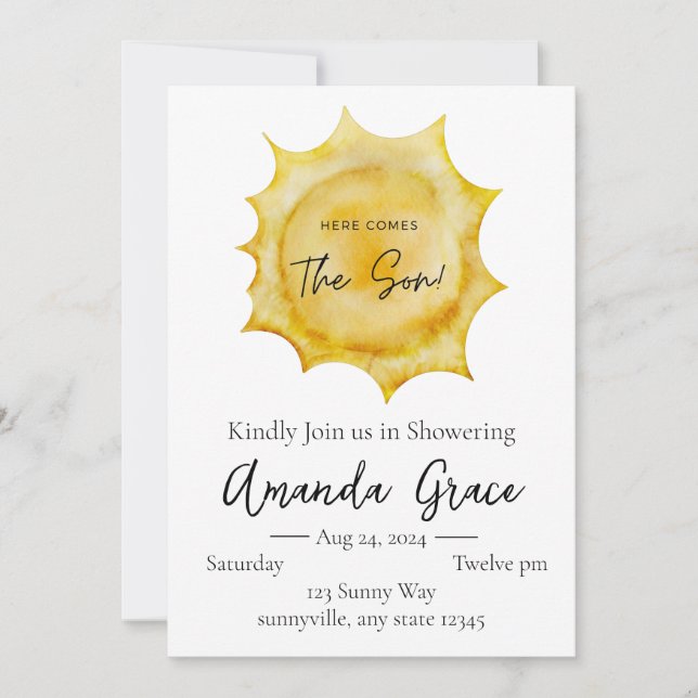 Convite Aí vem o filho (Frente)