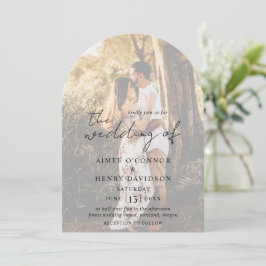 Convite Aimee Rustic Script Modern Wedding