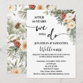 Convite Ainda Fazemos Aniversário de Casamento de Inverno