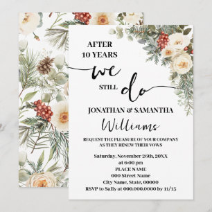 Convite Ainda Fazemos Aniversário de Casamento de Inverno