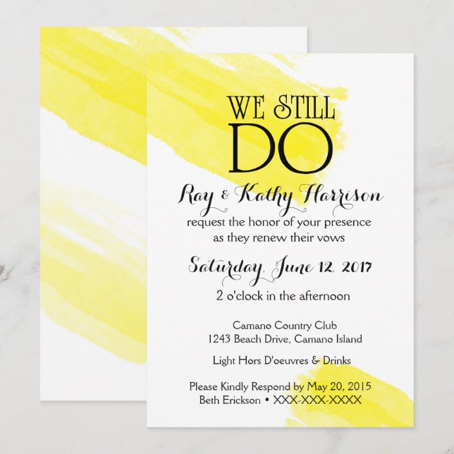 Convite Ainda Fazemos Convidado De Aniversário De Casament (Frente/Verso)