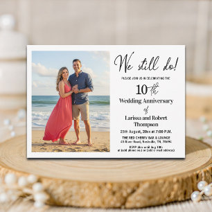 Convite Ainda Fazemos Foto de 10º Aniversário de Casamento