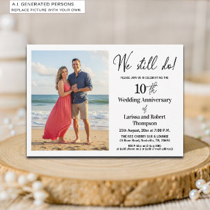 Convite Ainda Fazemos Foto de 10º Aniversário de Casamento