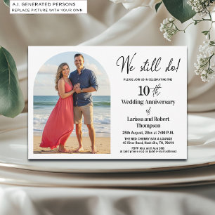 Convite Ainda Fazemos Foto de 10º Aniversário de Casamento
