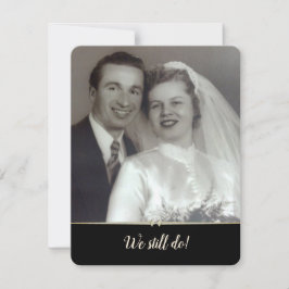 Convite Ainda fazemos o casamento com a foto de renovação 