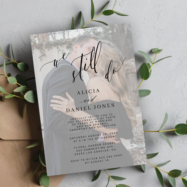 Convite Ainda fazemos votos de renovação do elegante anive (Criador carregado)