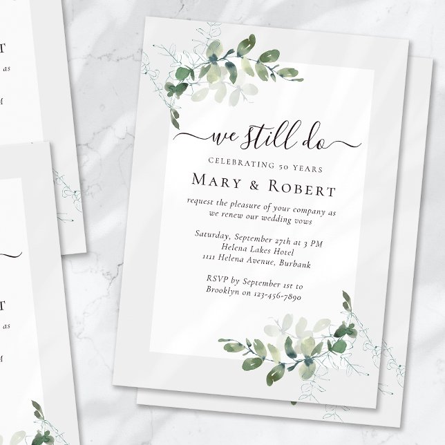 Convite Ainda Fazemos Vow Renewal 50º Casamento (Criador carregado)