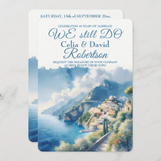 Convite Ainda fazemos Vow Renewation Amalfi Positano Water