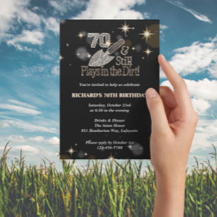 Convite Ainda jogos na festa de aniversário de jardinagem