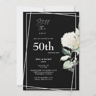Convite Ainda o Único Festa Preta de Aniversário de 50 Ano