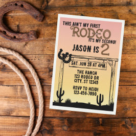 Convite Ain't My First Rodeo, 2nd Western Birthday