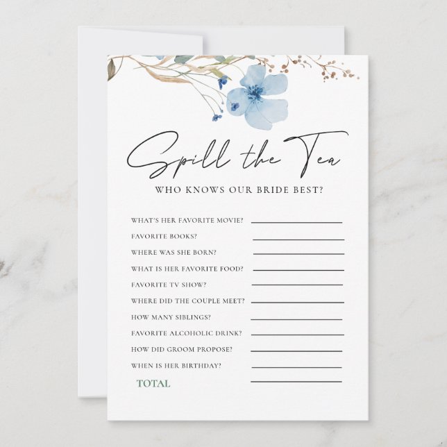 Convite Airy Eucalyptus Greenery Boho Chá de panela Rustic (Frente)